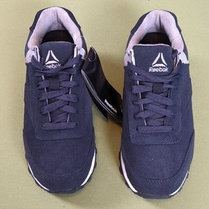 NEW Reebok Leelap Steel Toe Work Shoes M's 6 W's 8 Dark Navy Suede RB1975